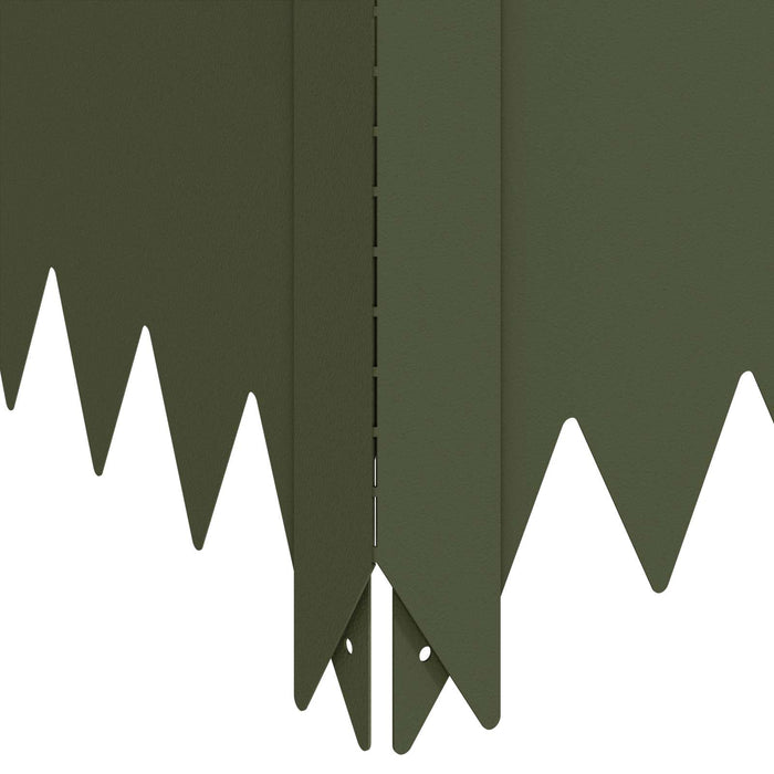 Margine pentru gazon 100 x 100 x 35 cm Oțel Verde măsliniu - WALTI WALTI