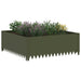Margine pentru gazon 100 x 100 x 35 cm Oțel Verde măsliniu - WALTI WALTI