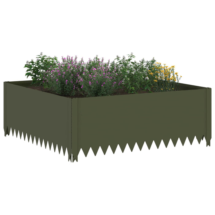 Margine pentru gazon 4 buc. 100 x 100 x 35 cm Oțel - WALTI WALTI