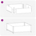 Margine pentru gazon 100 x 100 x 35 cm Oțel Argintiu - WALTI WALTI