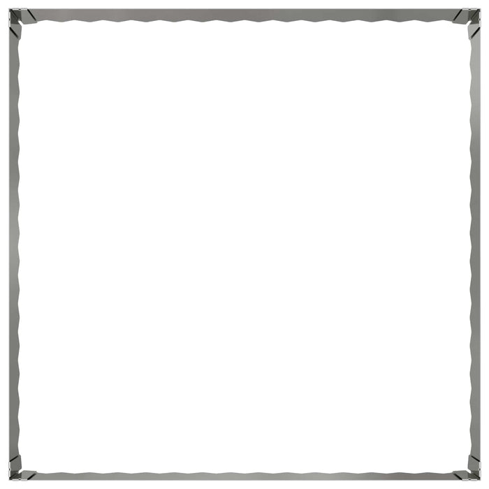 Margine pentru gazon 100 x 100 x 35 cm Oțel Argintiu WALTI