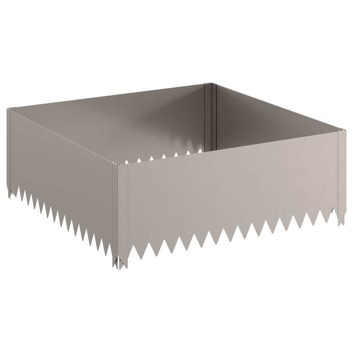 Margine pentru gazon 4 pcs 100 x 100 x 35 cm Oțel Ruginit WALTI