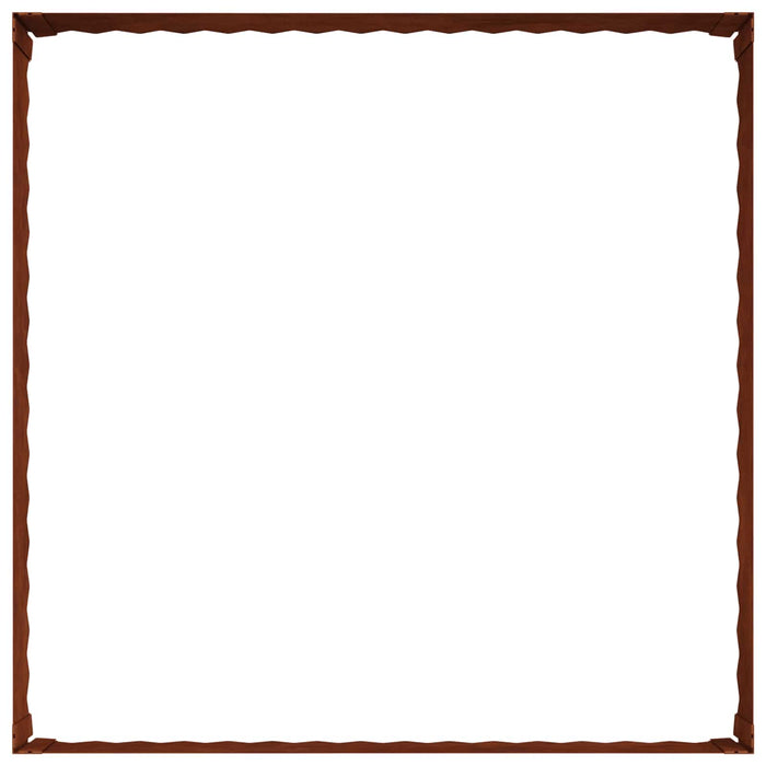 Margine pentru gazon 4 pcs 100 x 100 x 35 cm Oțel Ruginit WALTI