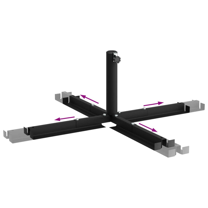 Bază de parasolar pentru stâlpi de 25–50 mm Manual Negru - WALTI WALTI