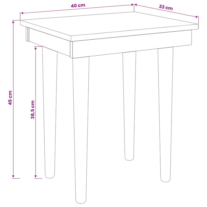 Scaun pentru toaletă FAUSKE Alb 40 x 33 x 45 cm WALTI