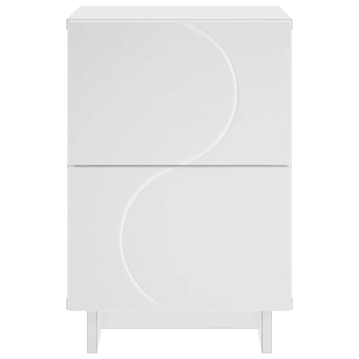Dulap de noapte 2 buc. Alb 33,5 x 34,5 x 50 cm Lemn prelucrat WALTI