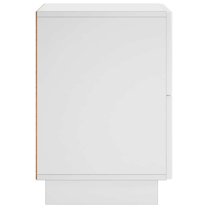Dulap de noapte 2 buc. Alb 33,5 x 34,5 x 50 cm Lemn prelucrat WALTI