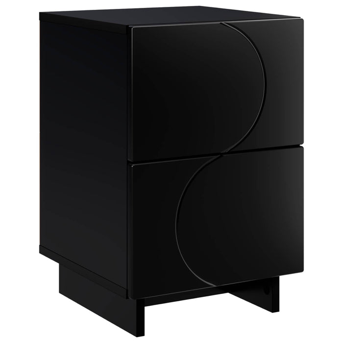 Dulap de noapte Negru 33,5 x 34,5 x 50 cm Lemn prelucrat WALTI