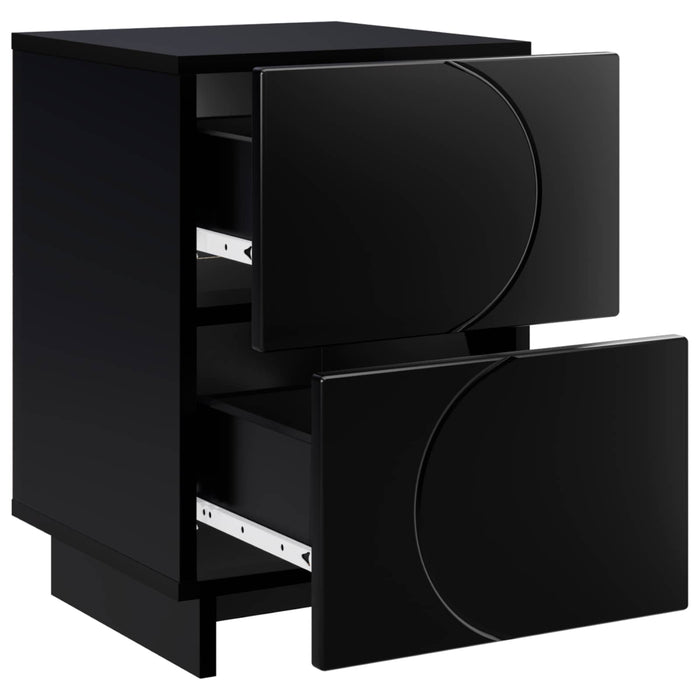 Dulap de noapte Negru 33,5 x 34,5 x 50 cm Lemn prelucrat WALTI