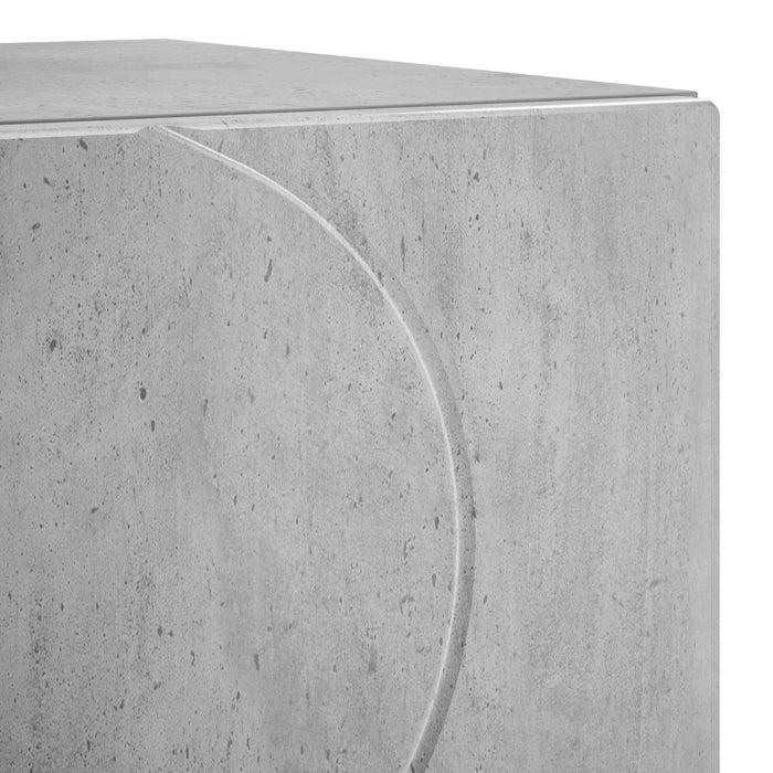 Dulap de noapte 2 buc. Gri Beton 33,5 x 34,5 x 50 cm WALTI