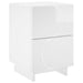 Dulap de noapte Alb foarte lucios 33,5 x 34,5 x 50 cm - WALTI WALTI