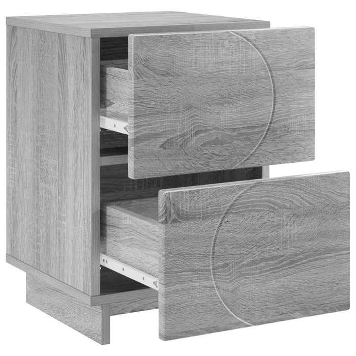 Dulap de noapte Sonoma gri 33,5 x 34,5 x 50 cm Lemn prelucrat WALTI