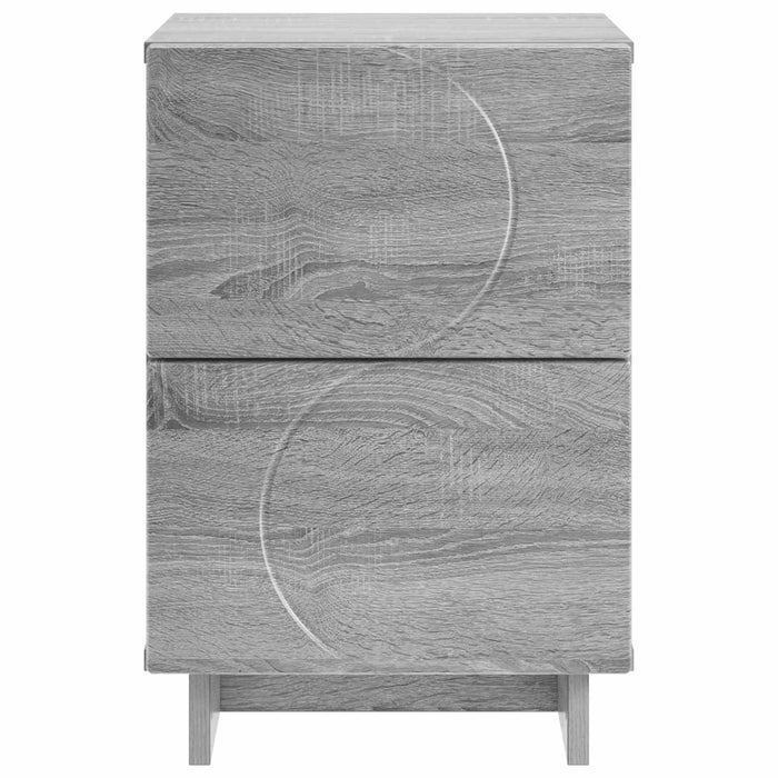 Dulap de noapte 2 buc. Sonoma gri 33,5 x 34,5 x 50 cm WALTI