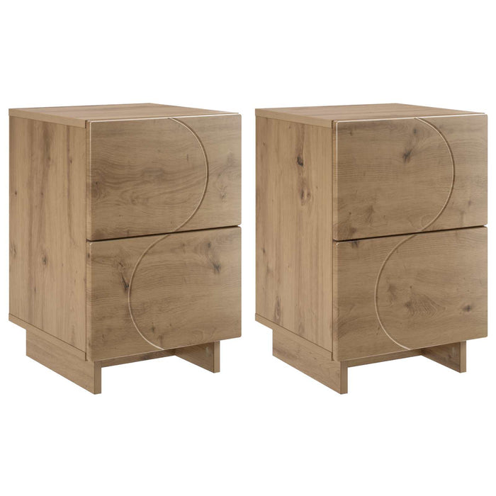 Dulap de noapte 2 buc. Stejar Artizanal 33,5 x 34,5 x 50 cm WALTI