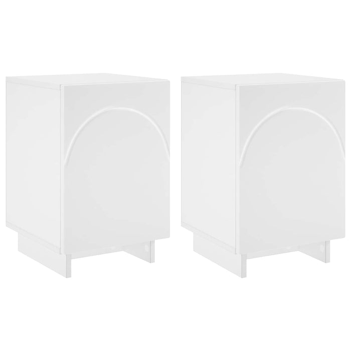 Dulap de noapte 2 pcs Alb 33,5 x 34,5 x 50 cm Lemn prelucrat - WALTI WALTI