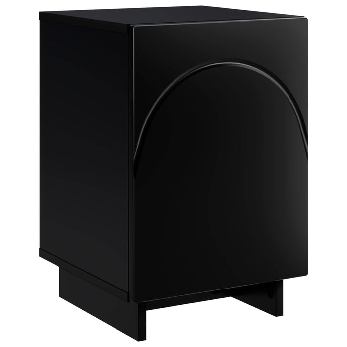 Dulap de noapte Negru 33,5 x 34,5 x 50 cm Lemn prelucrat - WALTI WALTI