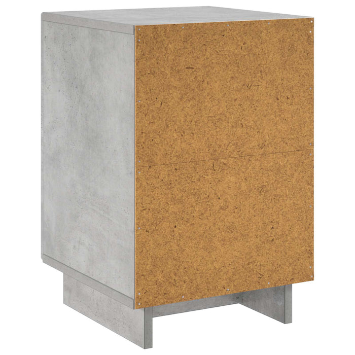 Dulap de noapte 2 pcs Gri Beton 33,5 x 34,5 x 50 cm - WALTI WALTI
