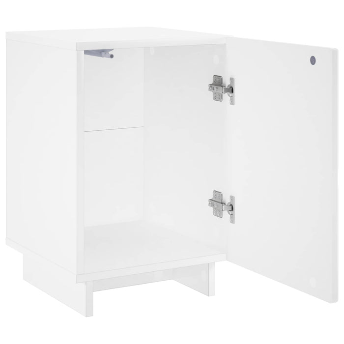 Dulap de noapte 2 pcs Alb foarte lucios 33,5 x 34,5 x 50 cm - WALTI WALTI