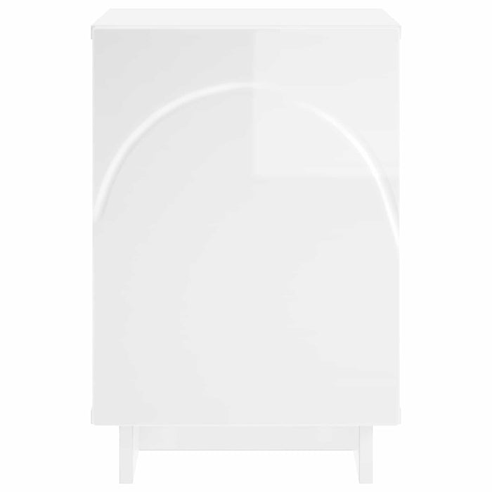 Dulap de noapte 2 pcs Alb foarte lucios 33,5 x 34,5 x 50 cm - WALTI WALTI