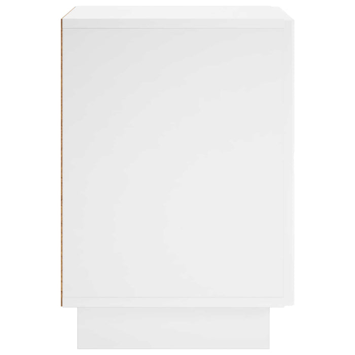 Dulap de noapte 2 pcs Alb foarte lucios 33,5 x 34,5 x 50 cm - WALTI WALTI