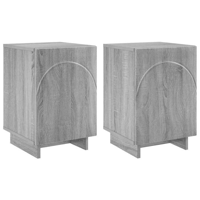 Dulap de noapte 2 pcs Sonoma gri 33,5 x 34,5 x 50 cm - WALTI WALTI