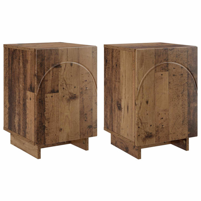 Dulap de noapte 2 pcs Lemn vechi 33,5 x 34,5 x 50 cm - WALTI WALTI