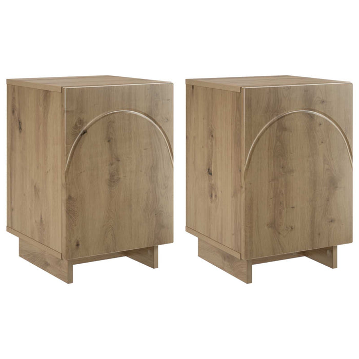 Dulap de noapte 2 pcs Stejar Artizanal 33,5 x 34,5 x 50 cm - WALTI WALTI