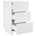 Dulap de noapte Alb 33,5 x 34,5 x 60 cm Lemn prelucrat - WALTI WALTI