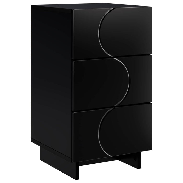 Dulap de noapte Negru 33,5 x 34,5 x 60 cm Lemn prelucrat - WALTI WALTI