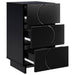 Dulap de noapte Negru 33,5 x 34,5 x 60 cm Lemn prelucrat - WALTI WALTI