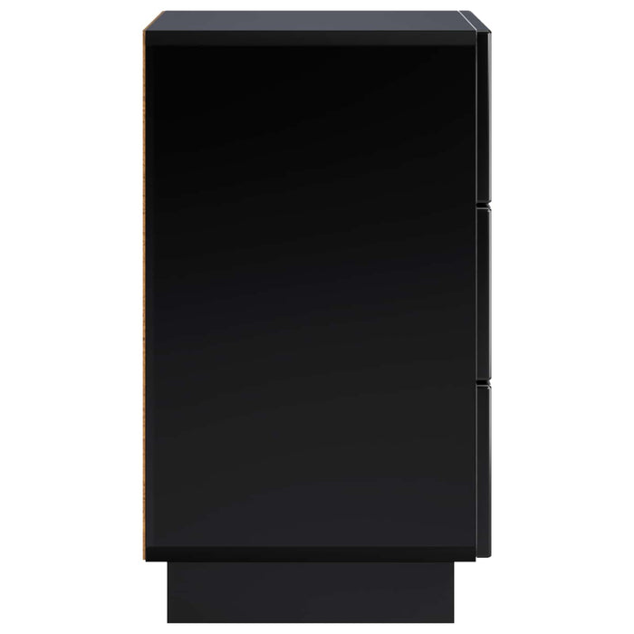 Dulap de noapte Negru 33,5 x 34,5 x 60 cm Lemn prelucrat - WALTI WALTI