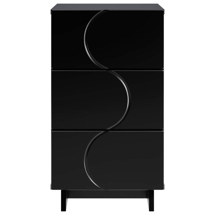 Dulap de noapte 2 pcs Negru 33,5 x 34,5 x 60 cm Lemn prelucrat - WALTI WALTI