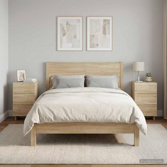 Dulap de noapte 2 pcs Stejar Sonoma 33,5 x 34,5 x 60 cm - WALTI WALTI