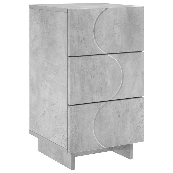 Dulap de noapte Gri Beton 33,5 x 34,5 x 60 cm Lemn prelucrat - WALTI WALTI