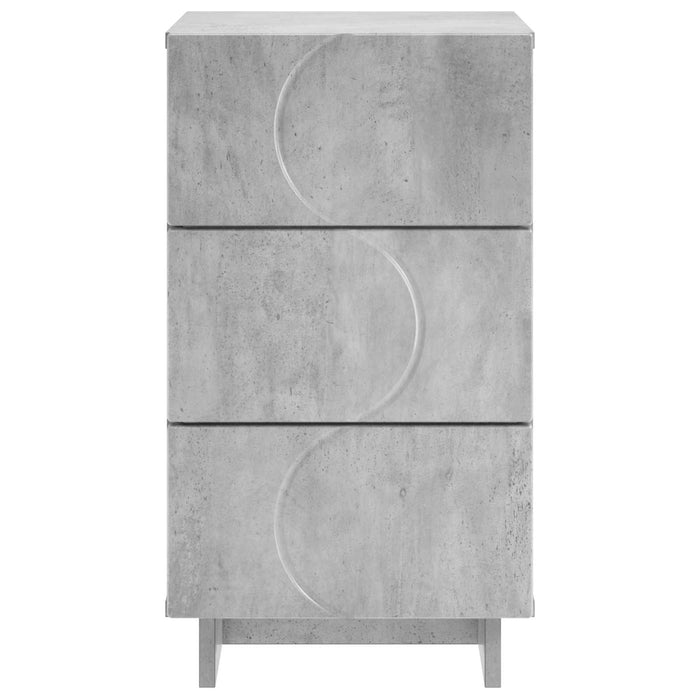 Dulap de noapte Gri Beton 33,5 x 34,5 x 60 cm Lemn prelucrat - WALTI WALTI
