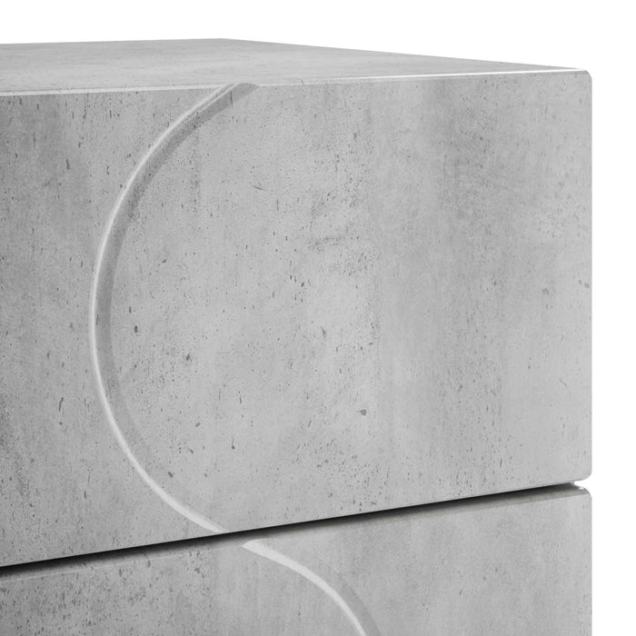 Dulap de noapte 2 pcs Gri Beton 33,5 x 34,5 x 60 cm - WALTI WALTI
