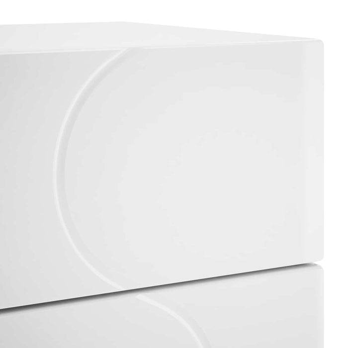 Dulap de noapte Alb foarte lucios 33,5 x 34,5 x 60 cm - WALTI WALTI