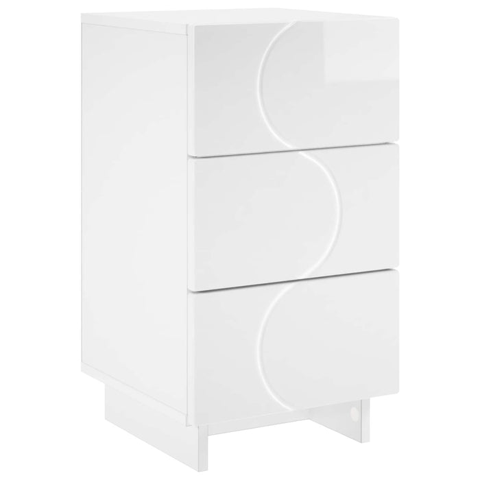 Dulap de noapte Alb foarte lucios 33,5 x 34,5 x 60 cm - WALTI WALTI