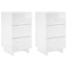 Dulap de noapte 2 pcs Alb foarte lucios 33,5 x 34,5 x 60 cm - WALTI WALTI