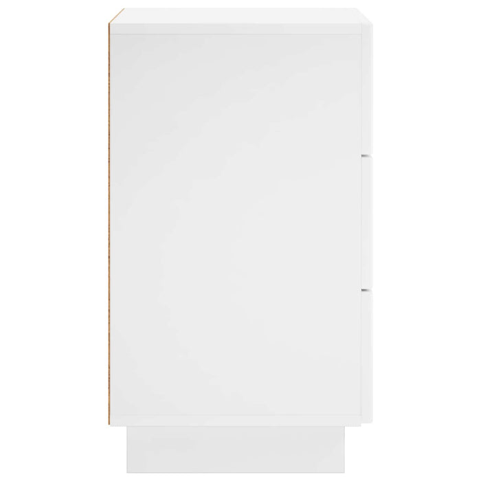 Dulap de noapte 2 pcs Alb foarte lucios 33,5 x 34,5 x 60 cm - WALTI WALTI