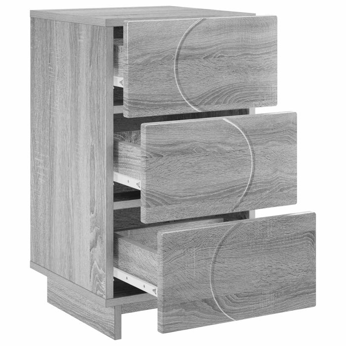 Dulap de noapte 2 pcs Sonoma gri 33,5 x 34,5 x 60 cm - WALTI WALTI