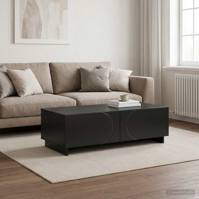 Masă de cafea Negru 102 x 50,5 x 35 cm Lemn prelucrat - WALTI WALTI