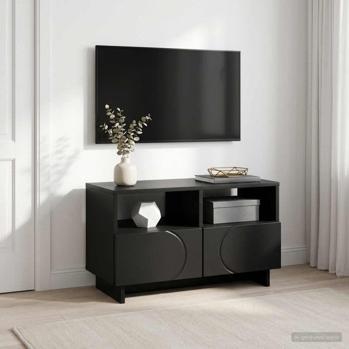 Comodă TV 60 x 34.5 x 40 cm Negru Lemn prelucrat WALTI
