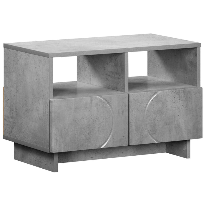 Comodă TV 60 x 34.5 x 40 cm Gri Beton Lemn prelucrat WALTI
