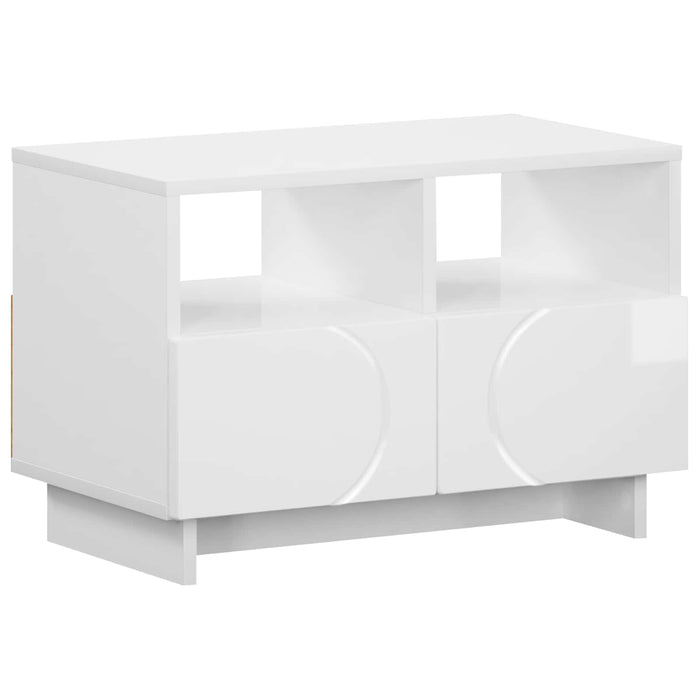 Comodă TV 60 x 34.5 x 40 cm Alb foarte lucios Lemn prelucrat WALTI