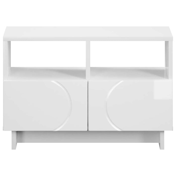 Comodă TV 60 x 34.5 x 40 cm Alb foarte lucios Lemn prelucrat WALTI