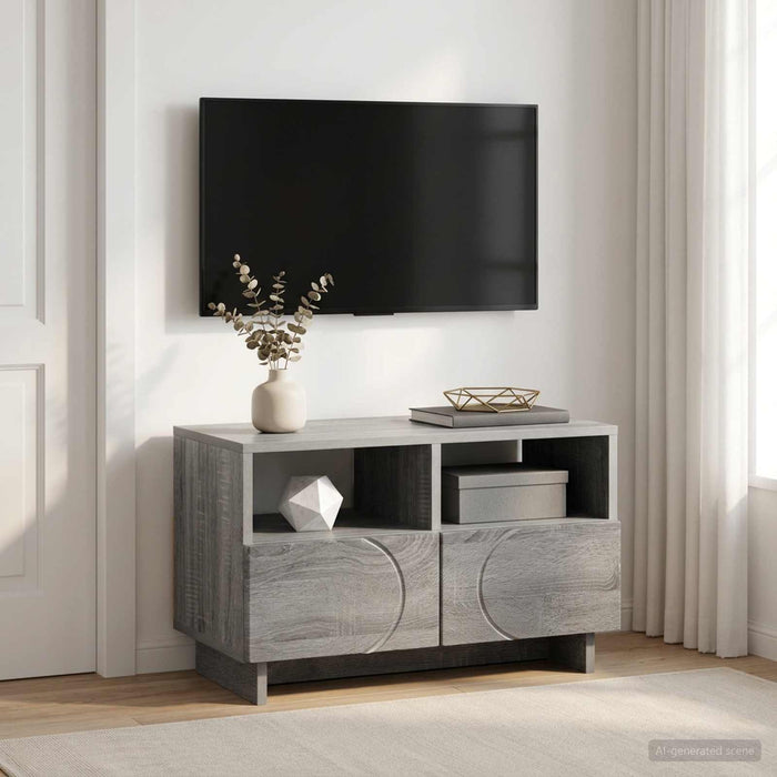 Comodă TV 60 x 34,5 x 40 cm Sonoma gri Lemn prelucrat WALTI