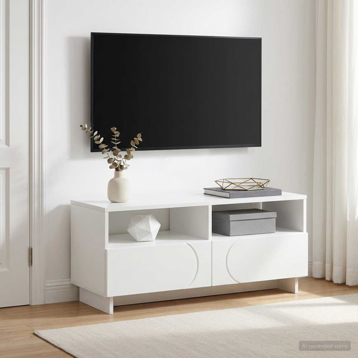 Comodă TV 90 x 34.5 x 40 cm Alb Lemn prelucrat WALTI