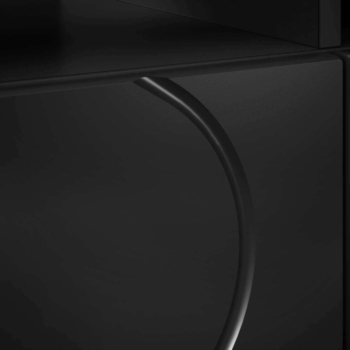 Comodă TV 90 x 34.5 x 40 cm Negru Lemn prelucrat WALTI