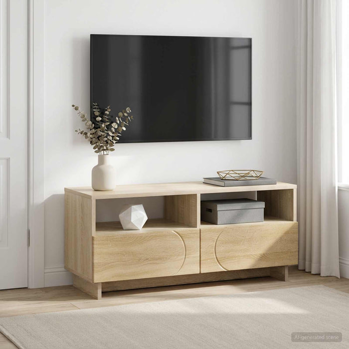 Comodă TV 90 x 34.5 x 40 cm Gri Beton Lemn prelucrat WALTI